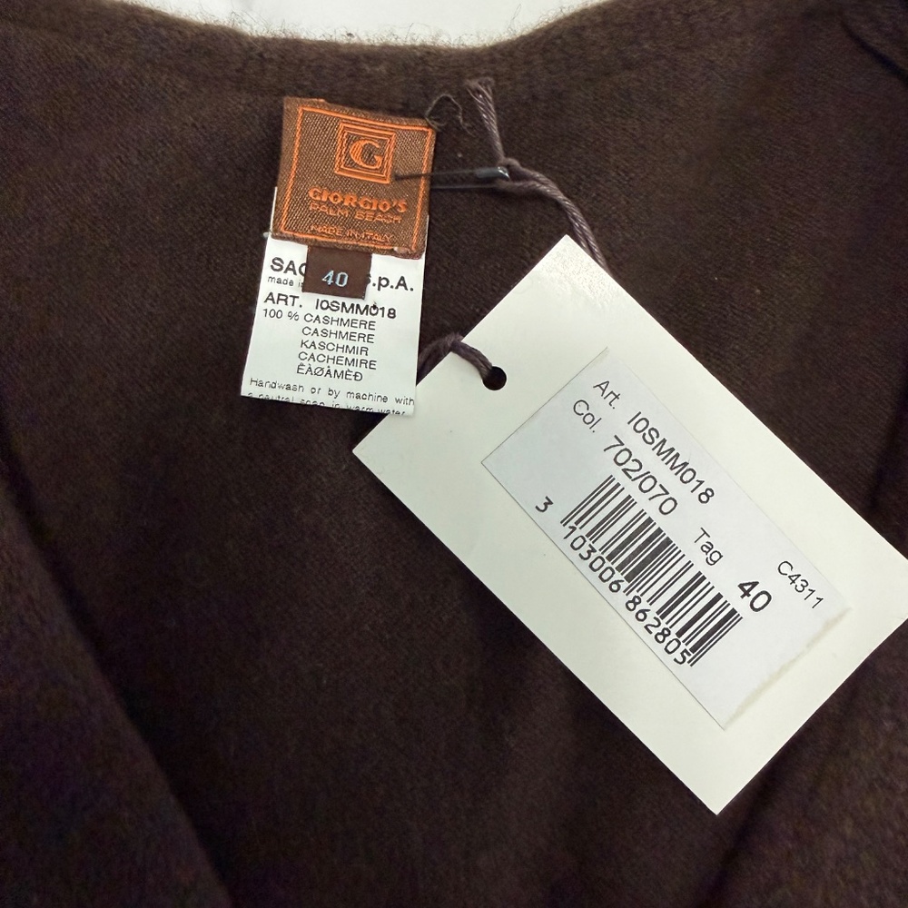 PRICE DROP !! Giorgio's of Palm Beach Cashmere sweater true luxury! - Picture 3 of 4